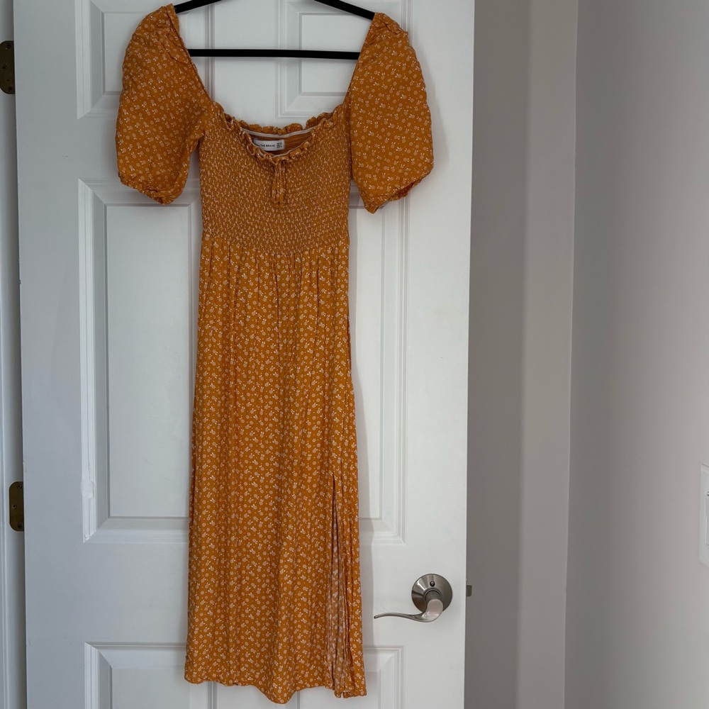 Faithfull The Brand orange floral dress